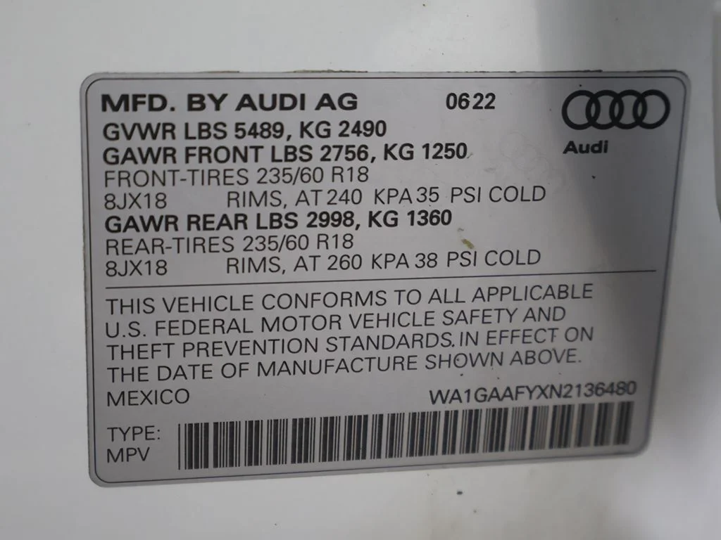 Used 2022 Glacier White Metallic Audi 45 S line Premium image 59