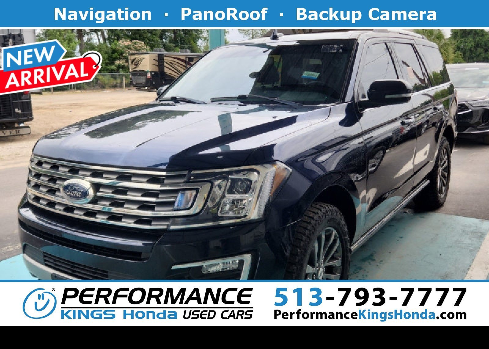 Used 2021 Antimatter Blue Metallic Ford Limited image 1