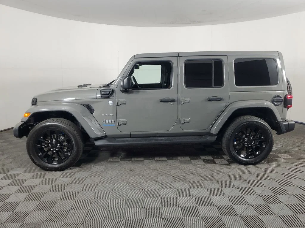 Used 2021 Gray Jeep Unlimited Sahara 4xe image 7