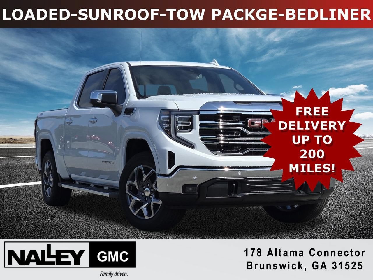 New 2026 Glacier White Tricoat GMC SLT image 1