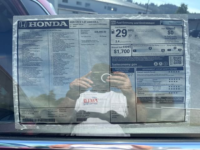 New 2026 Radiant Red Honda EX-L image 32