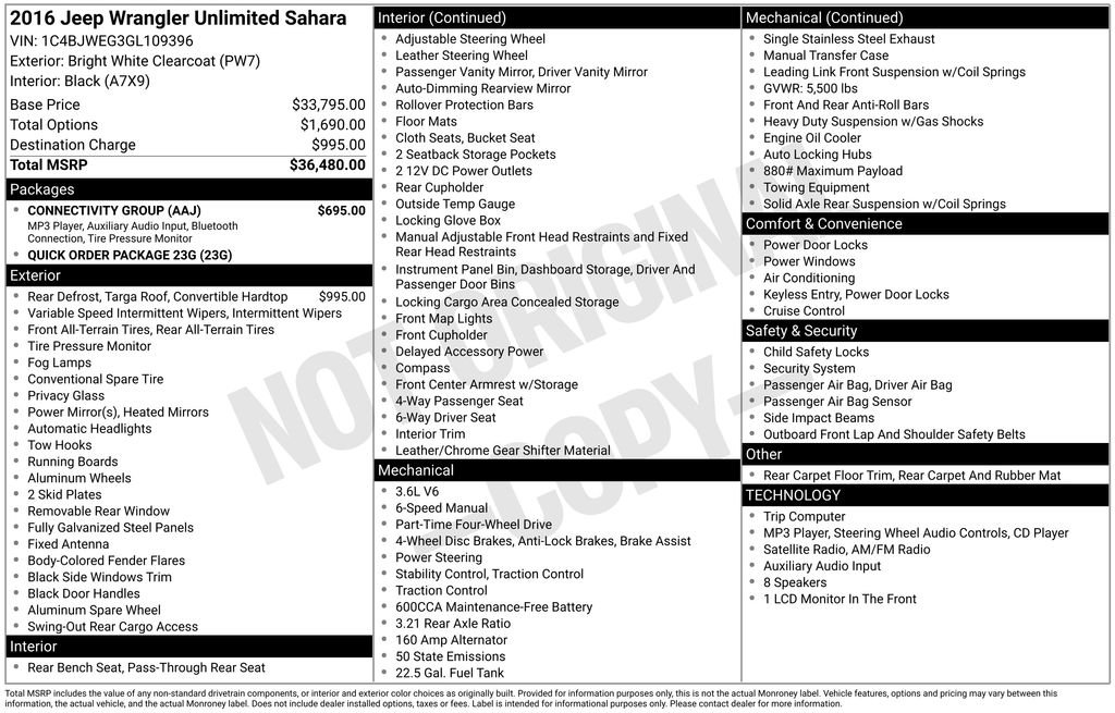 Used 2016 White Jeep Unlimited Sahara image 27