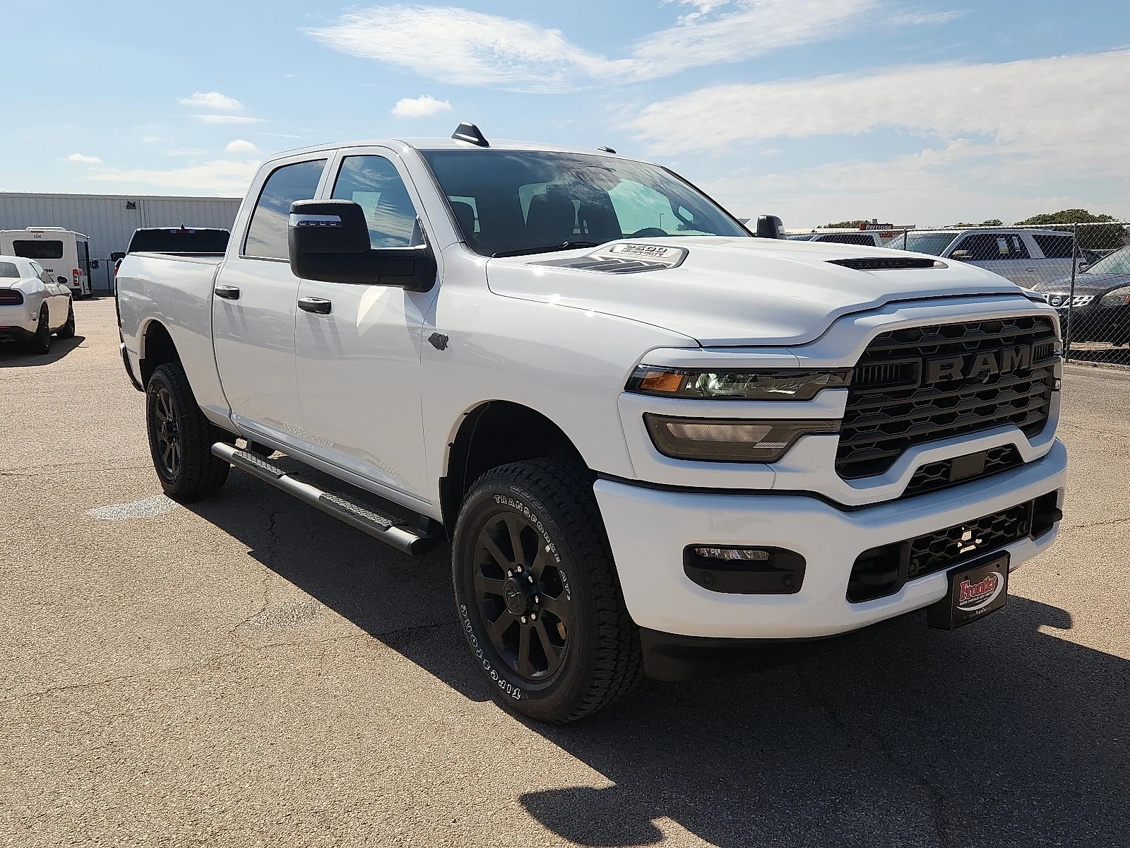New 2027 Bright White Clear-Coat Paint Ram BLACK EXPRESS CREW CAB 4X4 6