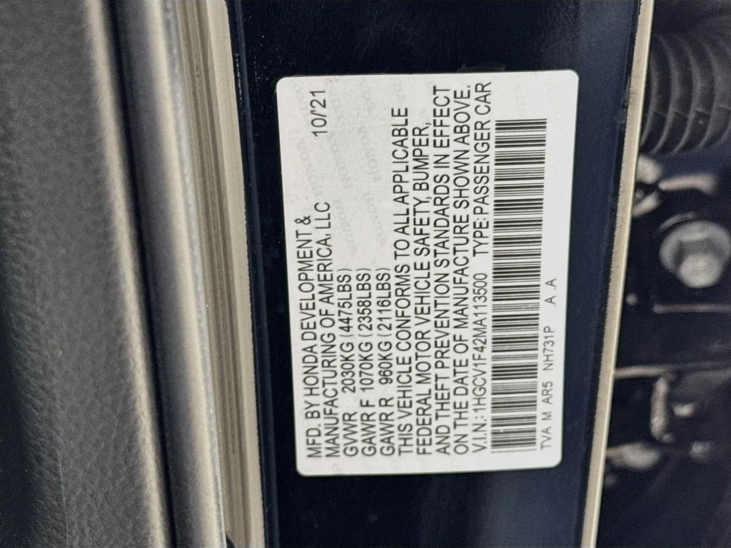 Certified Used 2021 Crystal Black Pearl Honda Sport Special Edition image 39