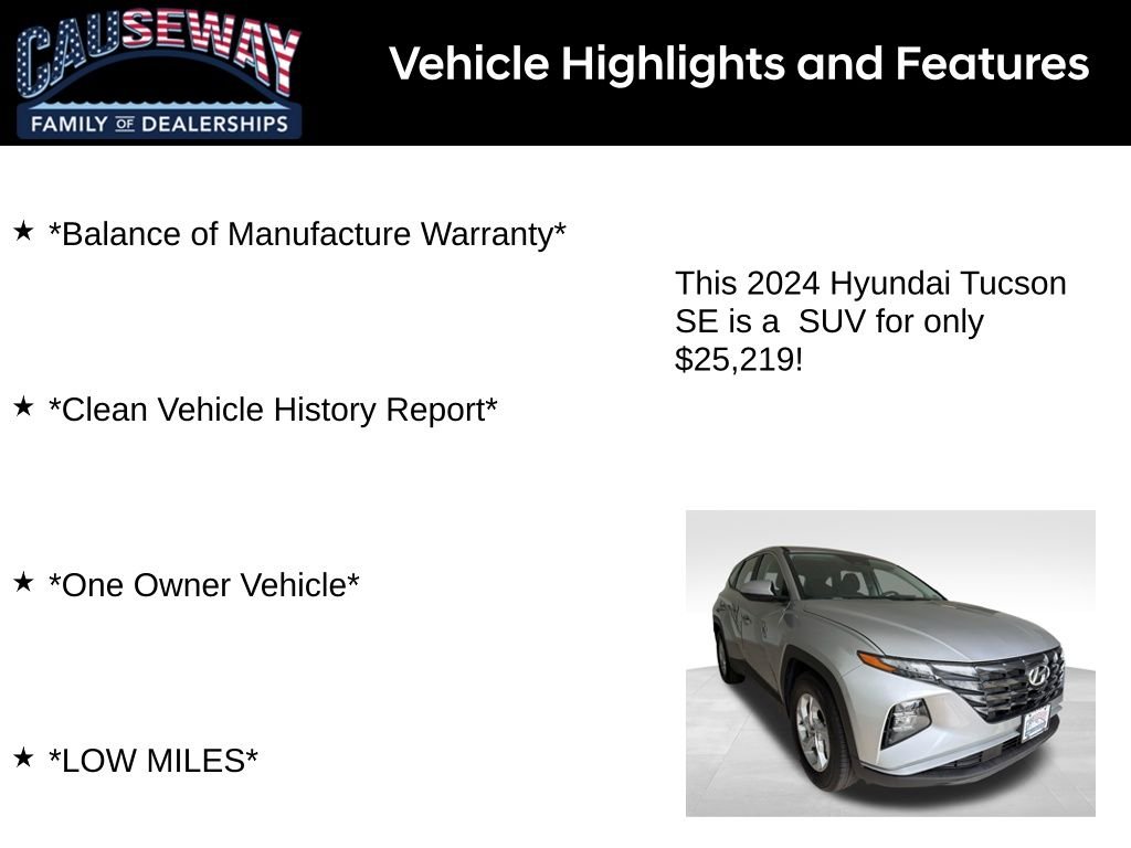 Used 2024 Shimmering Silver Hyundai SE image 2