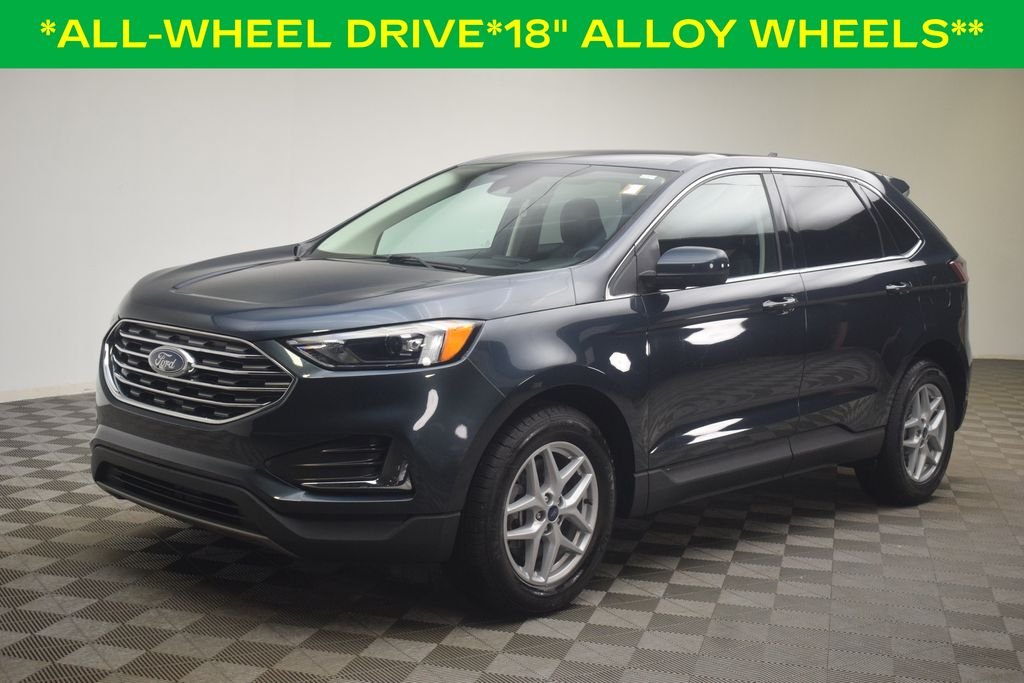 Used 2022 Blue Metallic Ford SEL image 3