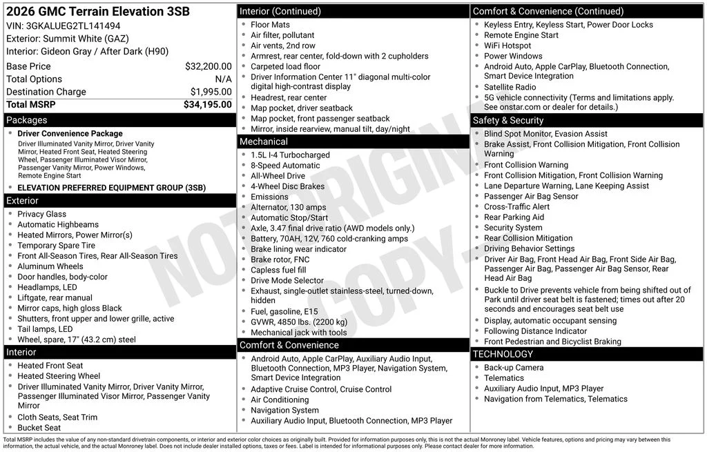 Certified Used 2026 White GMC Elevation image 25