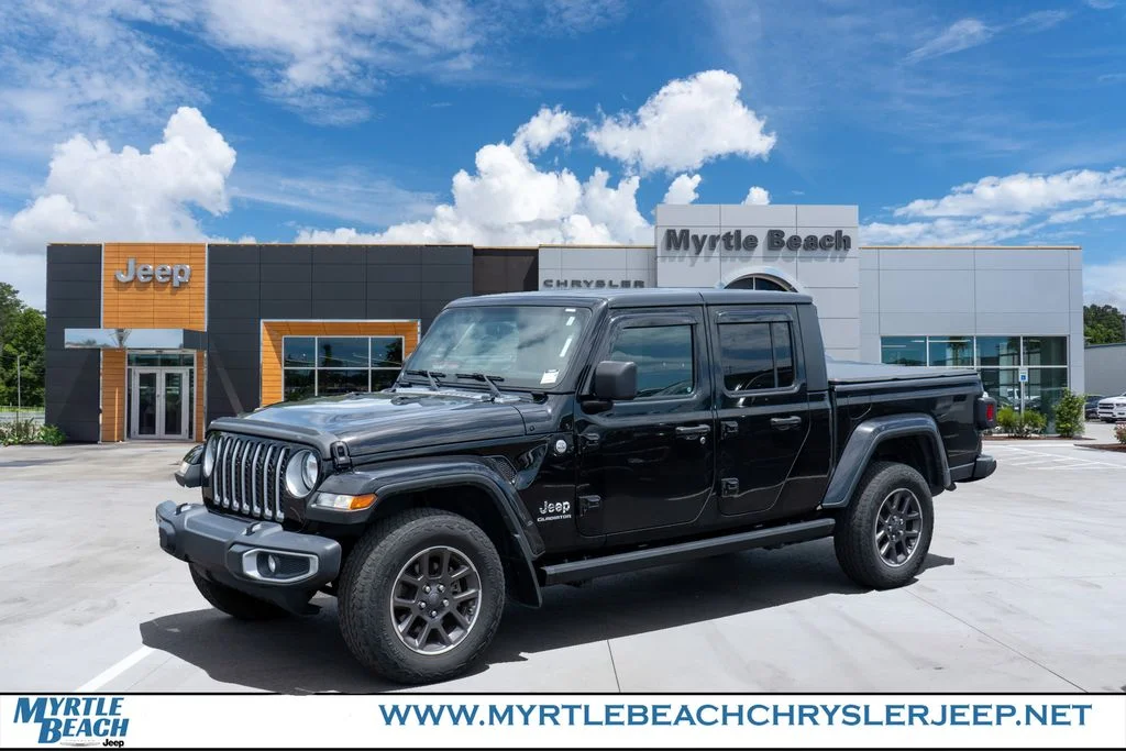 Used 2021 Black Clearcoat Jeep Overland image 1