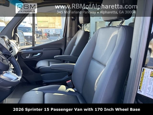 New 2026 Obsidian Black Metallic Mercedes-Benz 170 Wheel Base 15 Passenger image 11
