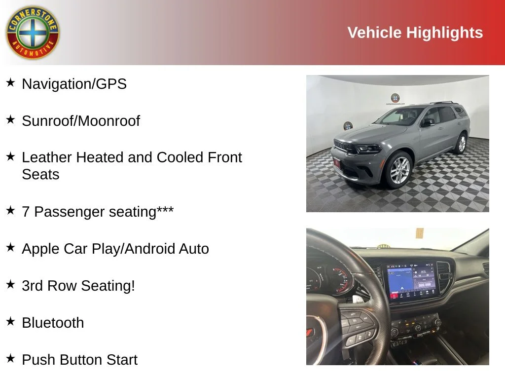 Used 2025 Dodge Durango GT with VIN 1C4RDJDG6SC518916 for sale in Elk River, Minnesota