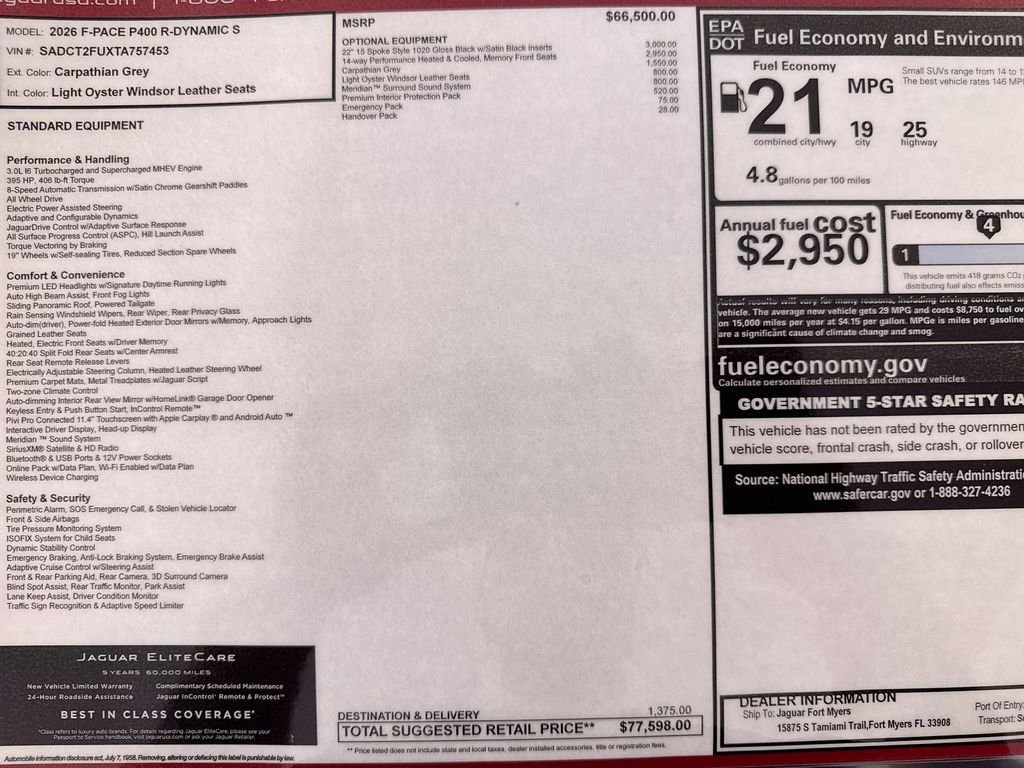 2026 Jaguar F-Pace R-Dynamic S - Photo 24