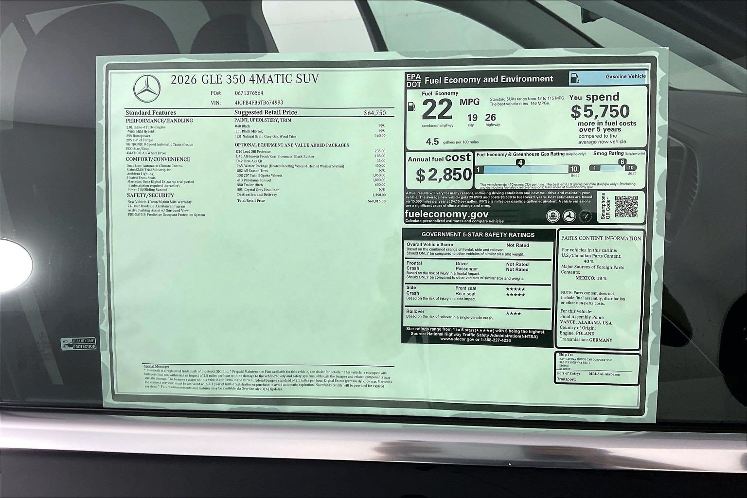 New 2026 Black Mercedes-Benz GLE 350 image 26