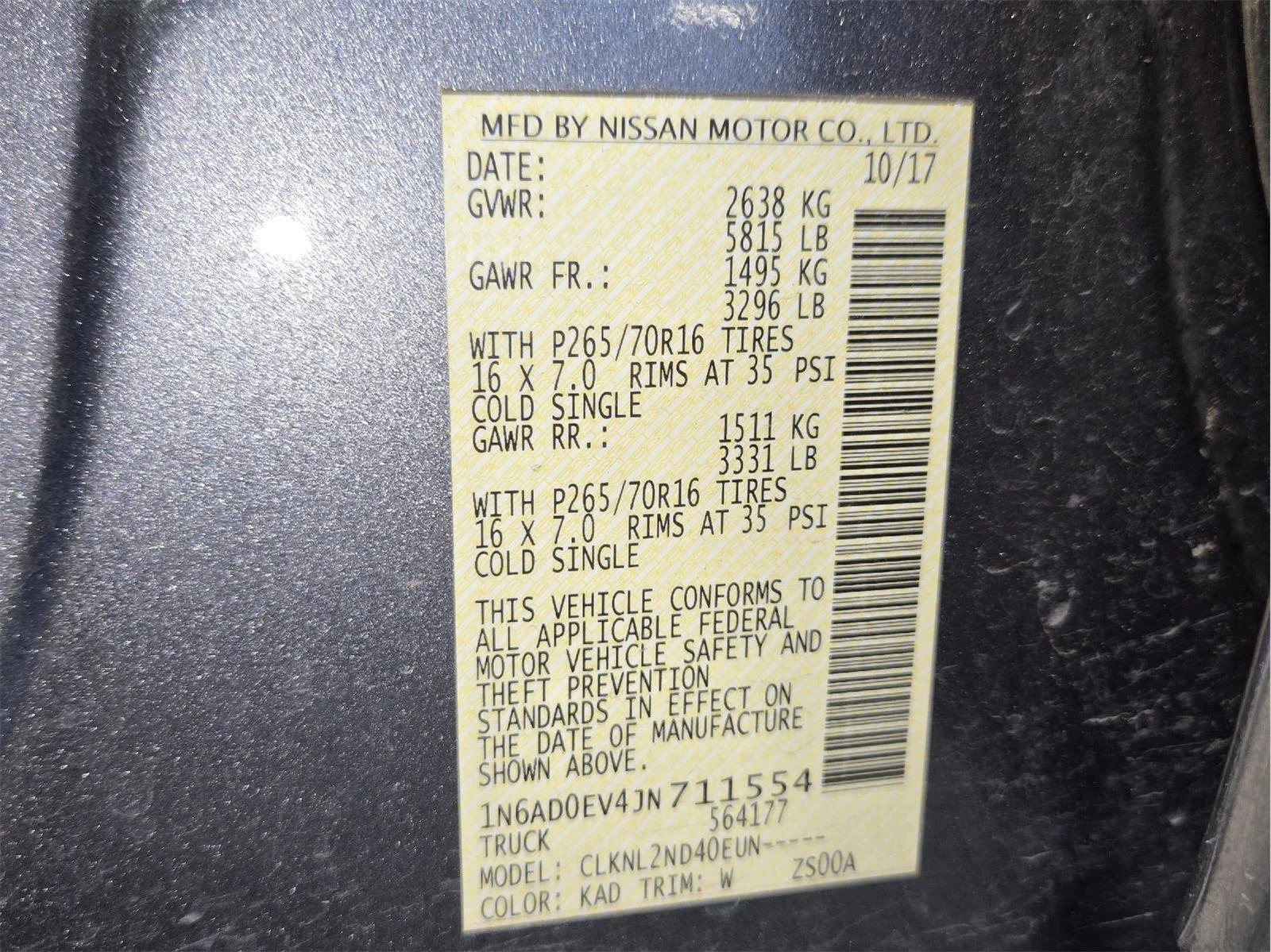 Used 2018 Gun Metallic Nissan SV V6 image 40