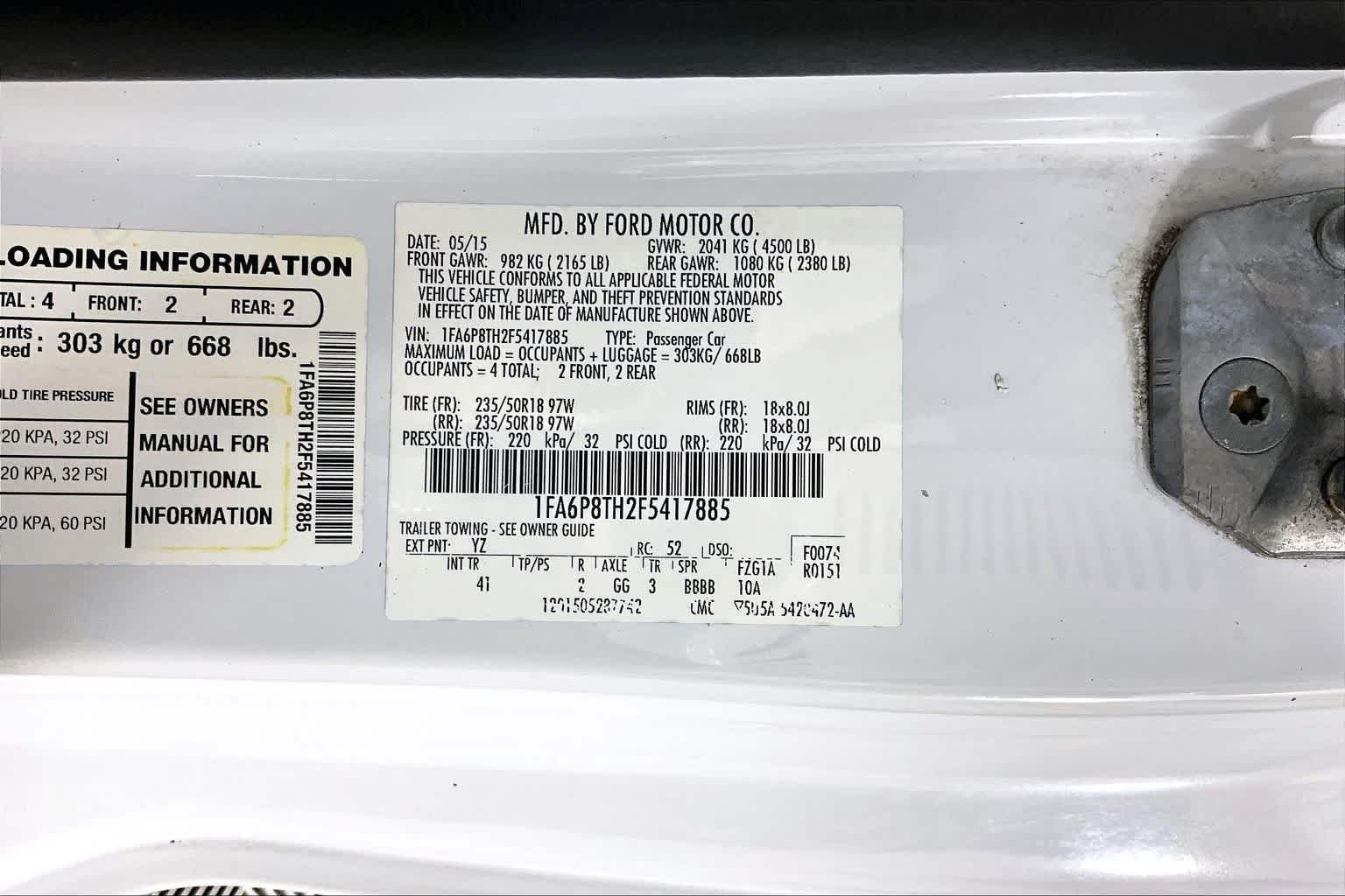 Used 2015 Oxford White Ford EcoBoost Premium image 30
