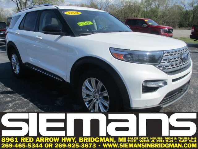 PRE-OWNED 2022 FORD EXPLORER LIMITED WITH NAVIGATION & 4WD