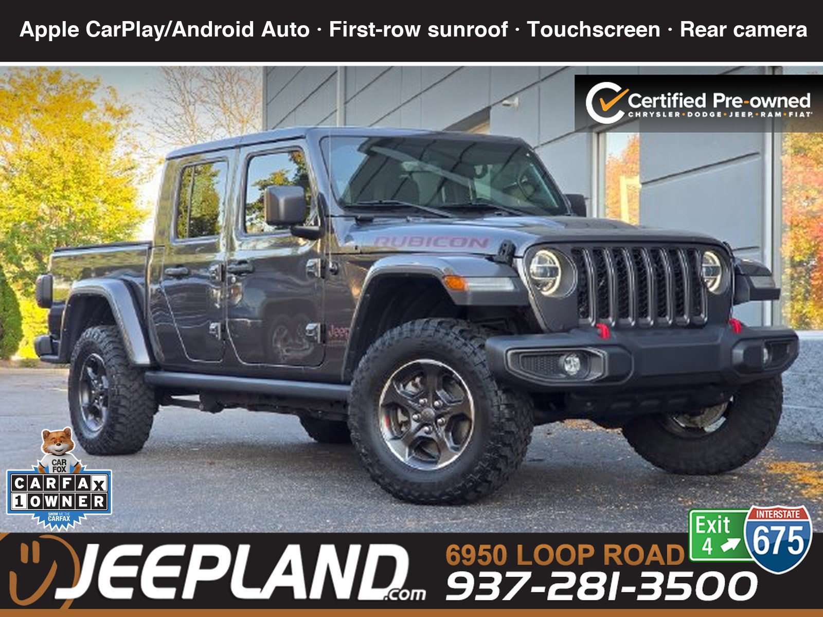 Certified Used 2022 Granite Crystal Metallic Clearcoat Jeep Rubicon image 1