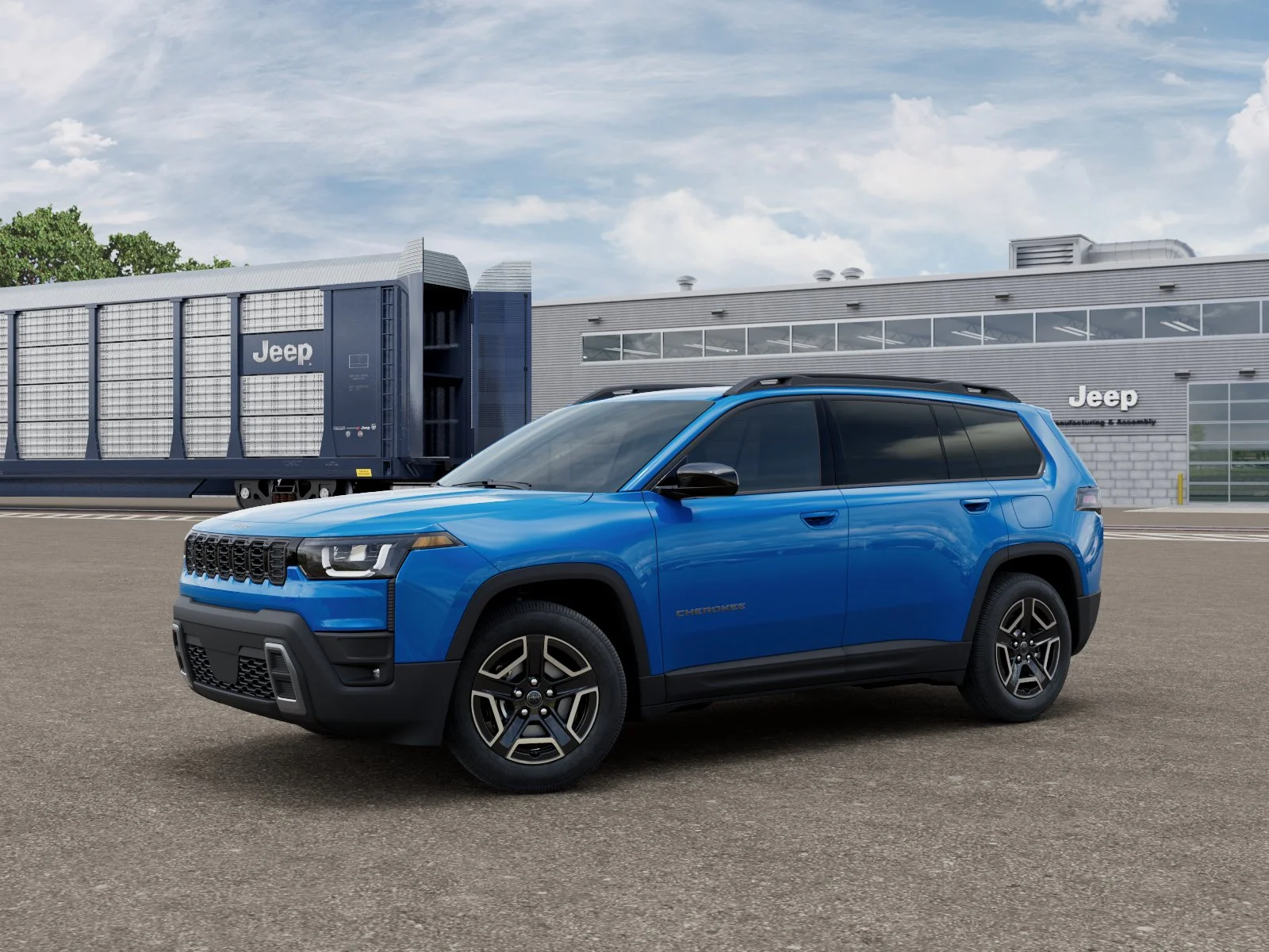 New 2026 Hydro Blue Pearl-Coat Exterior Paint Jeep Laredo image 1