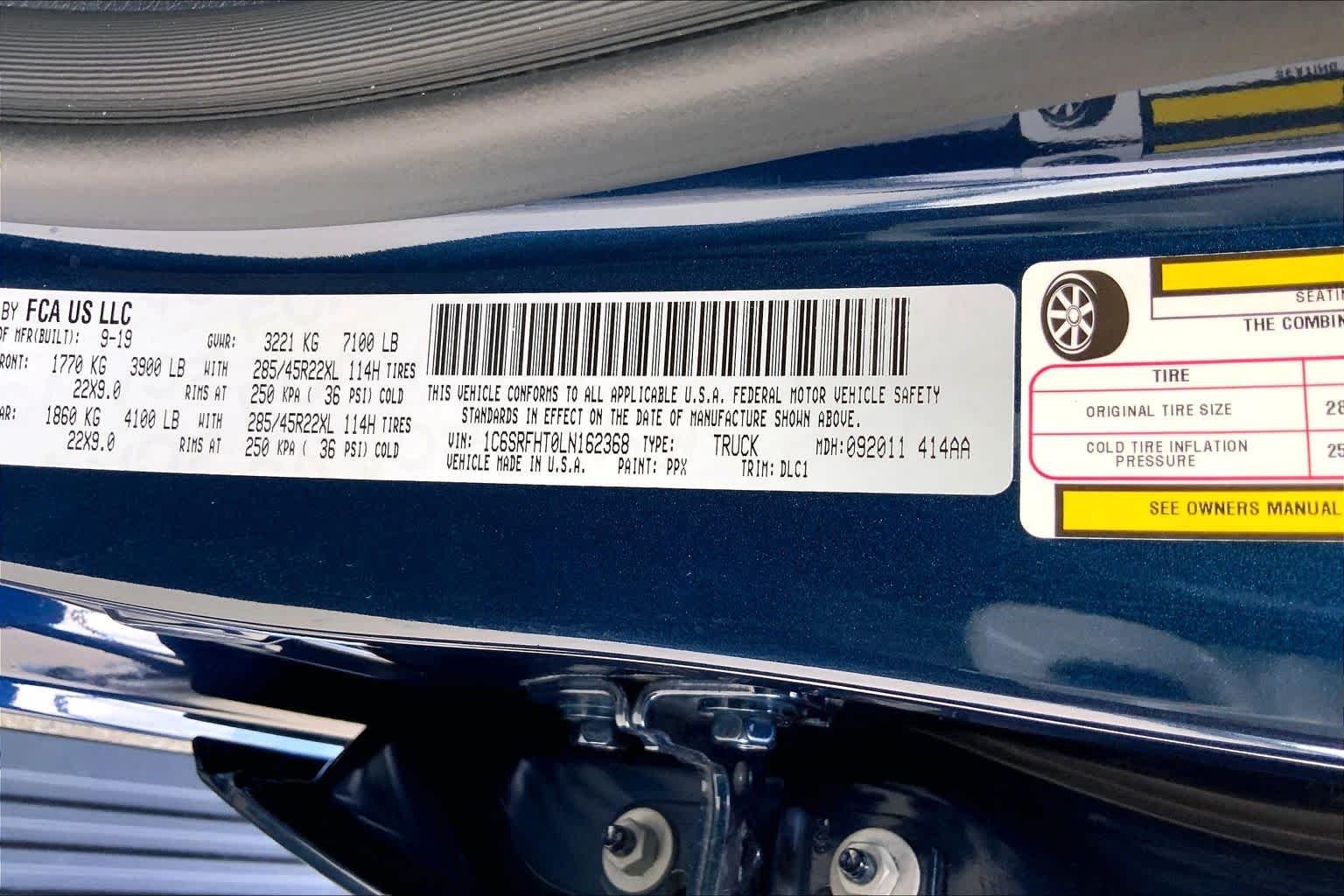 Used 2020 Patriot Blue Pearlcoat Ram Limited image 36