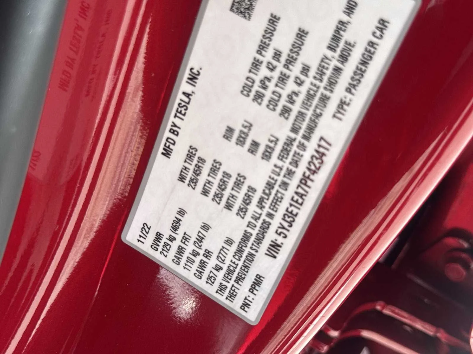 Used 2023 Red Tesla  image 24