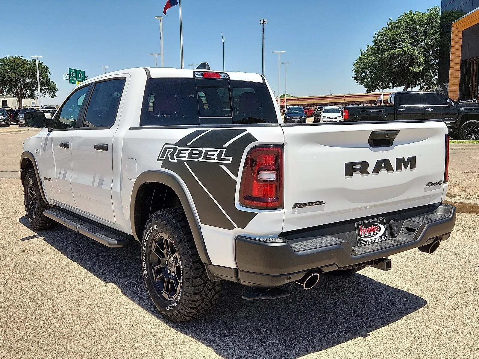 New 2026 Bright White Clear-Coat  Paint Ram REBEL CREW CAB 4X4 5