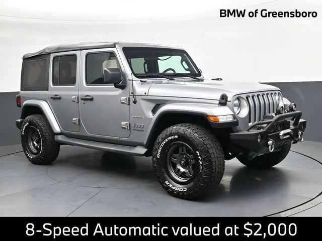 Used 2020 Silver Jeep Unlimited Sahara image 1