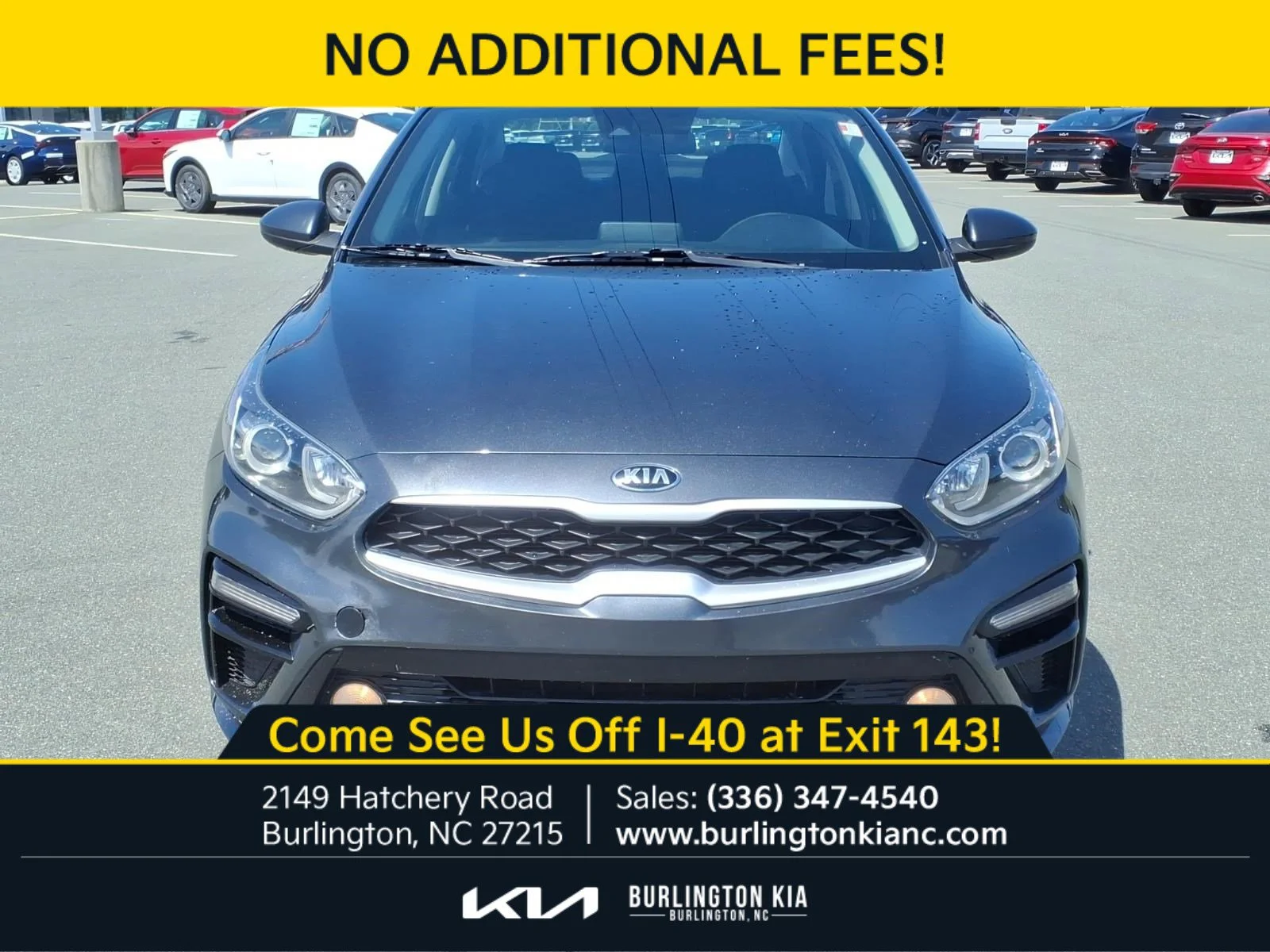 Used 2021 Kia Forte LXS with VIN 3KPF24AD8ME305241 for sale in Burlington, NC