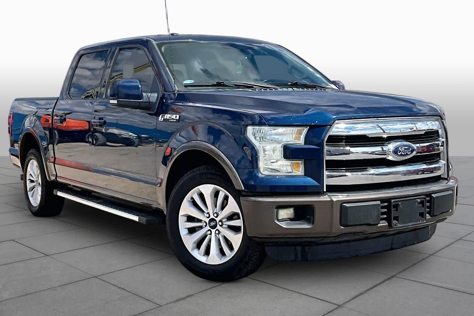 Used 2015 Blue Jeans Metallic/Caribou Metallic Ford Lariat image 3