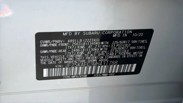 Used 2021 White Subaru Premium image 30