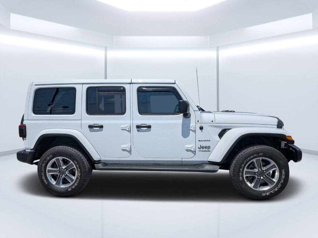 Used 2021 White Jeep Unlimited Sahara image 2