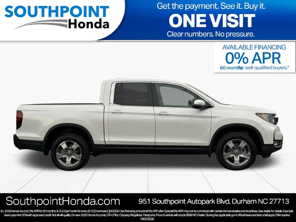 New 2026 Platinum White Pearl Honda RTL image 2