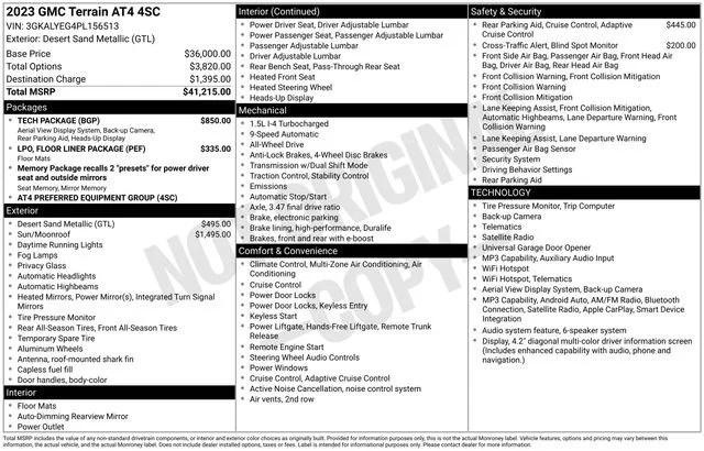 Used 2023 Desert Sand Metallic GMC AT4 image 32