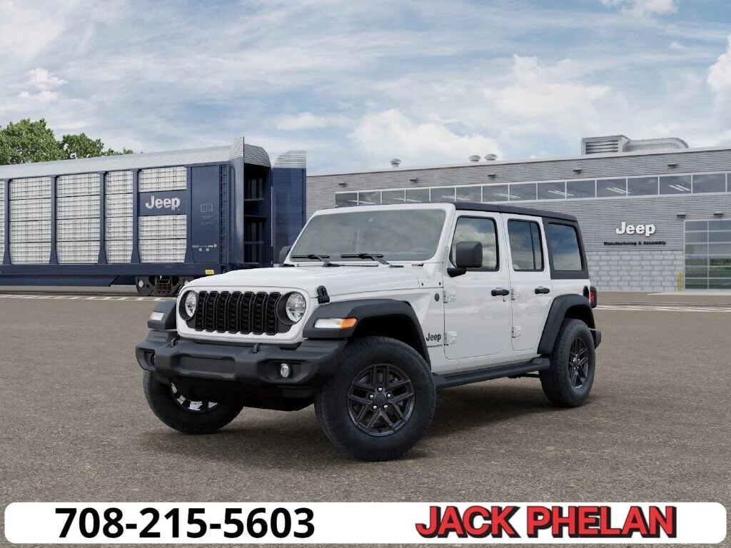 New 2026 Bright White Clear-Coat Exterior Paint Jeep Sport S image 1
