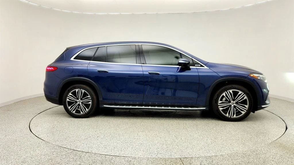 Used 2023 Twilight Blue Metallic Mercedes-Benz EQS 450 4MATIC® SUV w/ 21