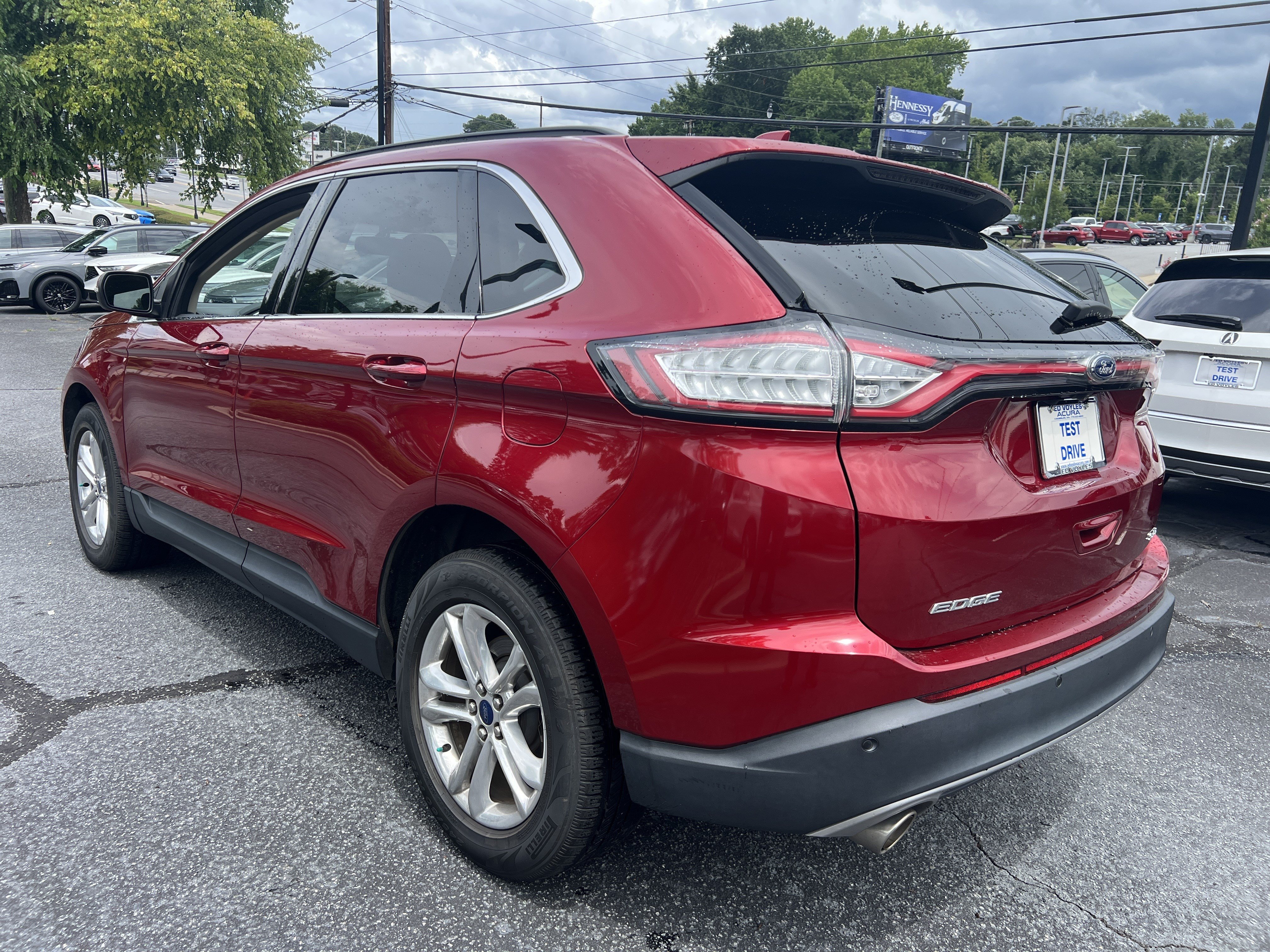 Used 2017 Ruby Red Metallic Tinted Clearcoat Ford SEL image 3