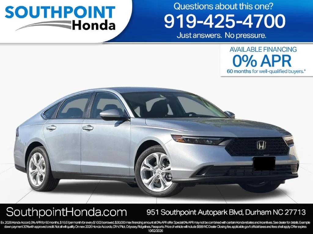 New 2026 Solar Silver Metallic Honda LX image 1