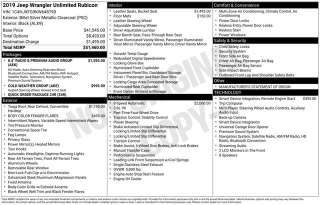 Used 2019 Silver Jeep Unlimited Rubicon image 8