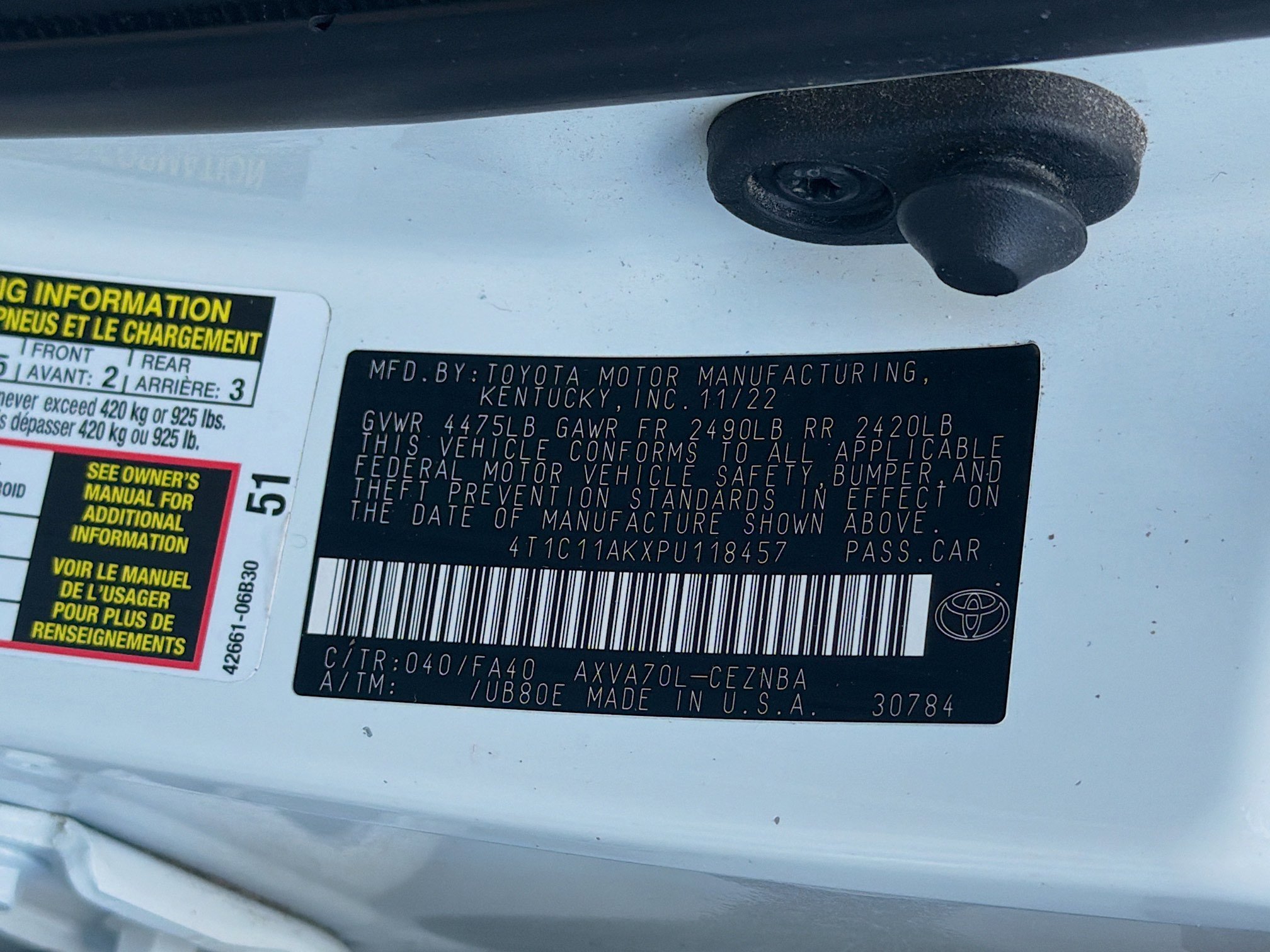 Used 2023 Ice Cap Toyota LE image 37