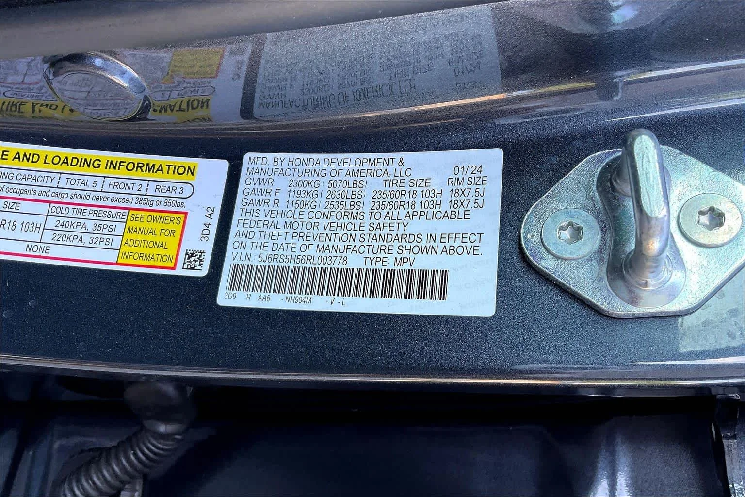 Certified Used 2024 Meteorite Gray Metallic Honda Sport image 65