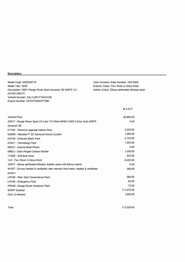 2026 LAND ROVER RANGE ROVER SPORT - Image 2