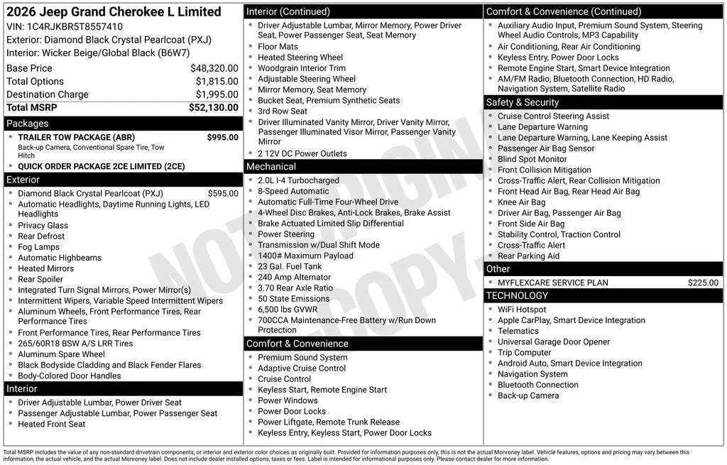 New 2026 Diamond Black Crystal Pearl-Coat Exterior Paint Jeep Limited image 7