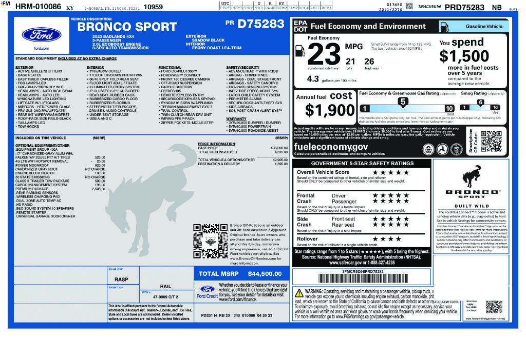 Used 2023 Black Ford Badlands image 26