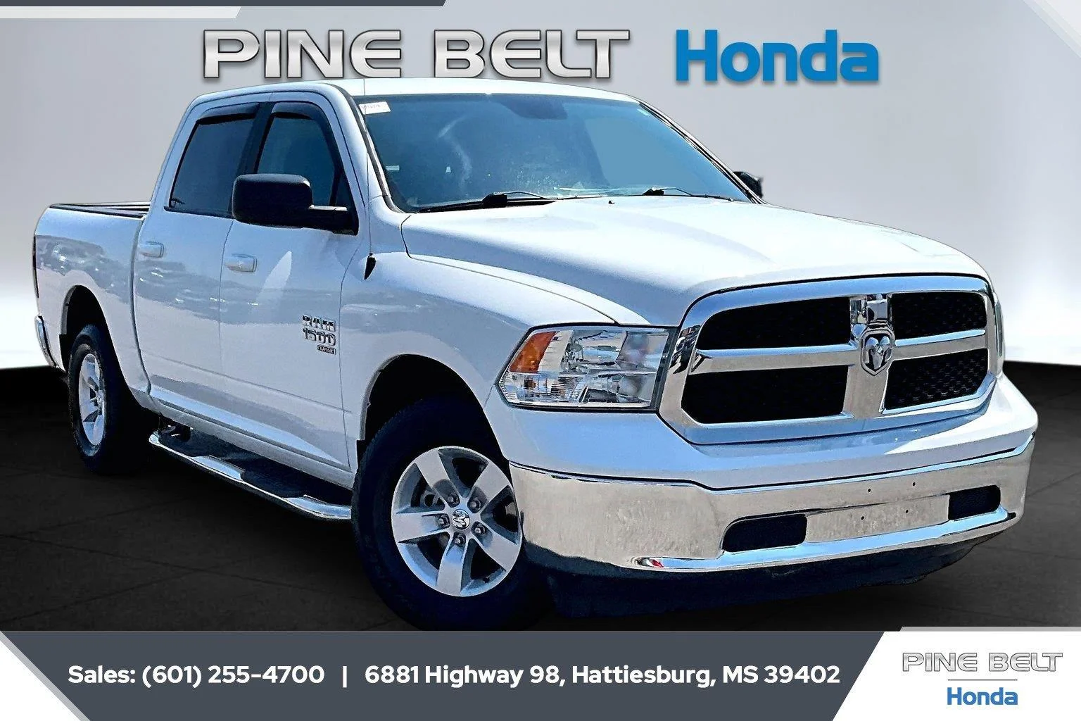 Used 2021 Bright White Clearcoat Ram SLT image 1
