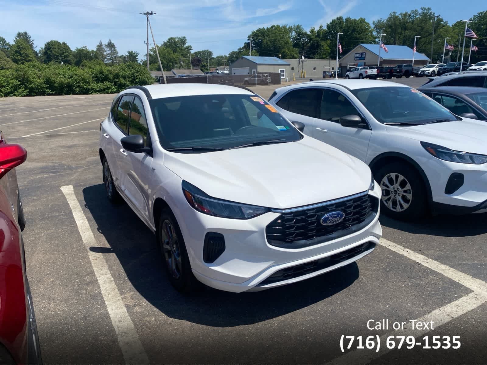 Used 2024 Star White Metallic Tri-Coat Ford ST-Line image 2