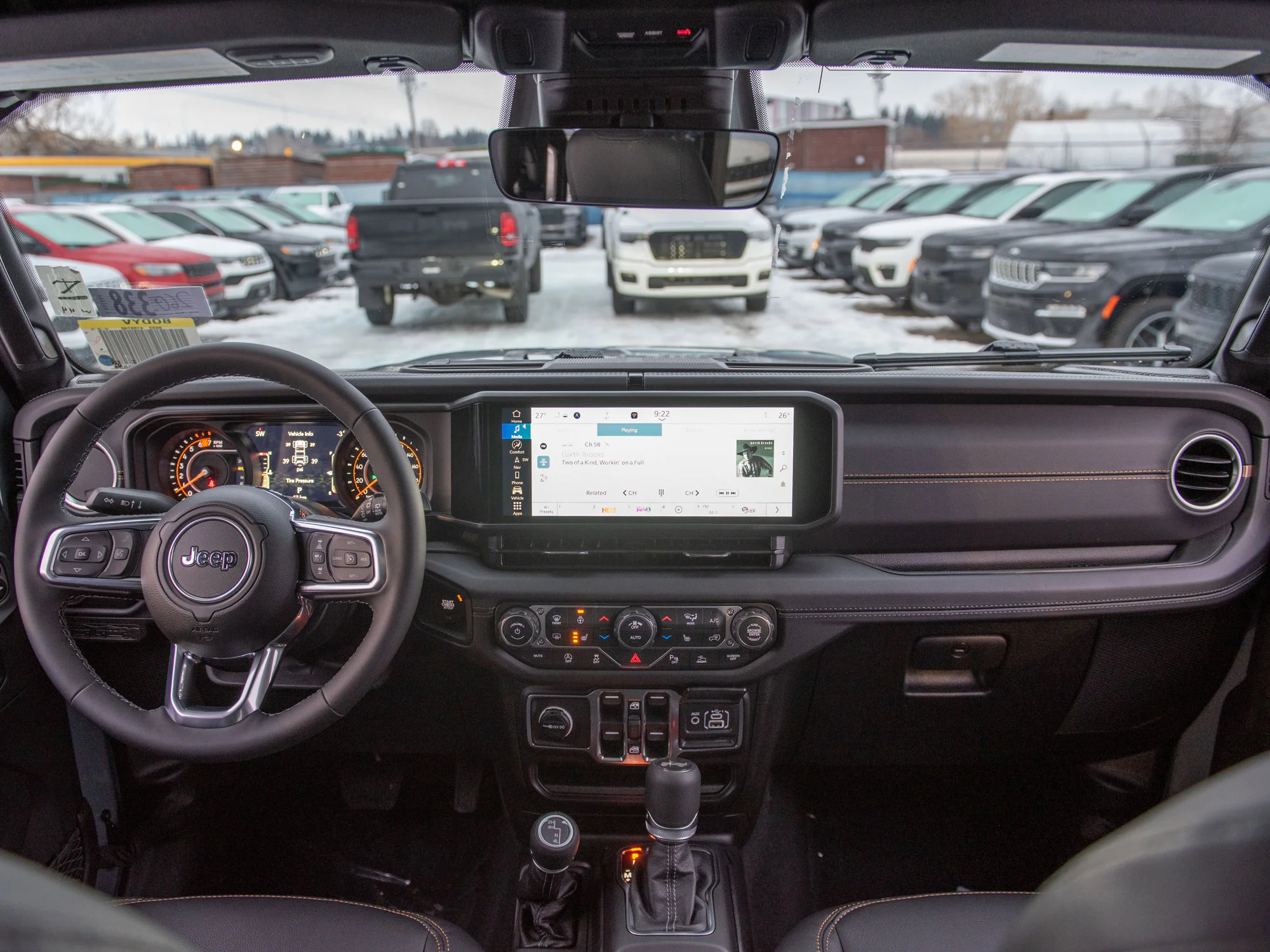 Used 2026 Dark blue Jeep Sahara* 4 Door 4x4, McKinley Leather Seats, Safety Group, Off Road Camera image 12