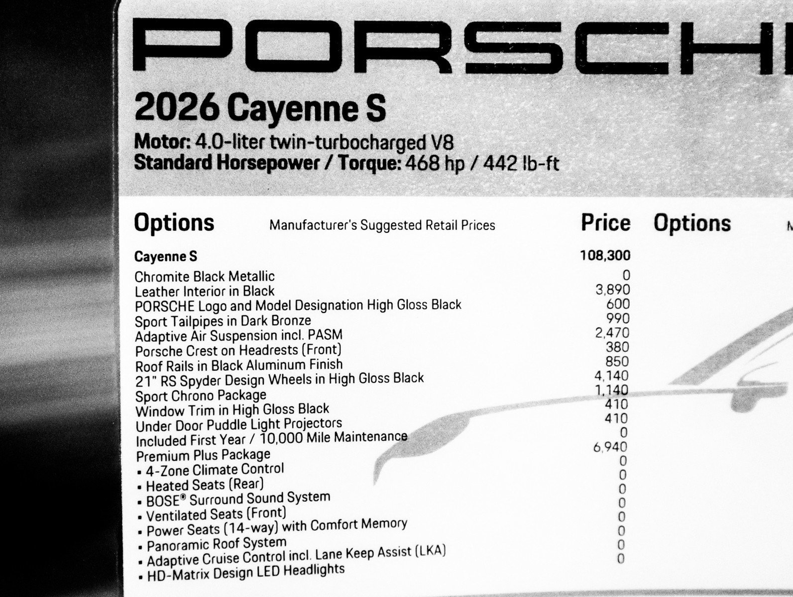 New 2026 Chromite Black Metallic Porsche S image 34