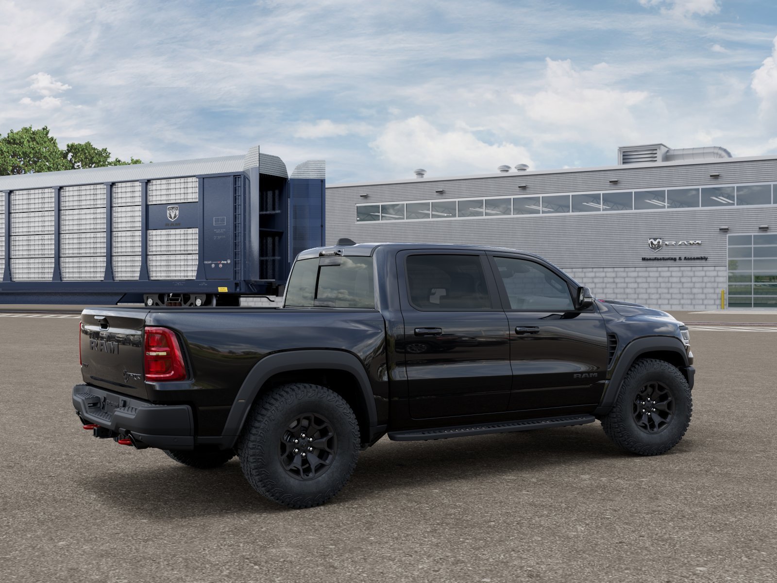 New 2027 Diamond Black Crystal Pearl-Coat Exterior Paint RAM RHO image 4