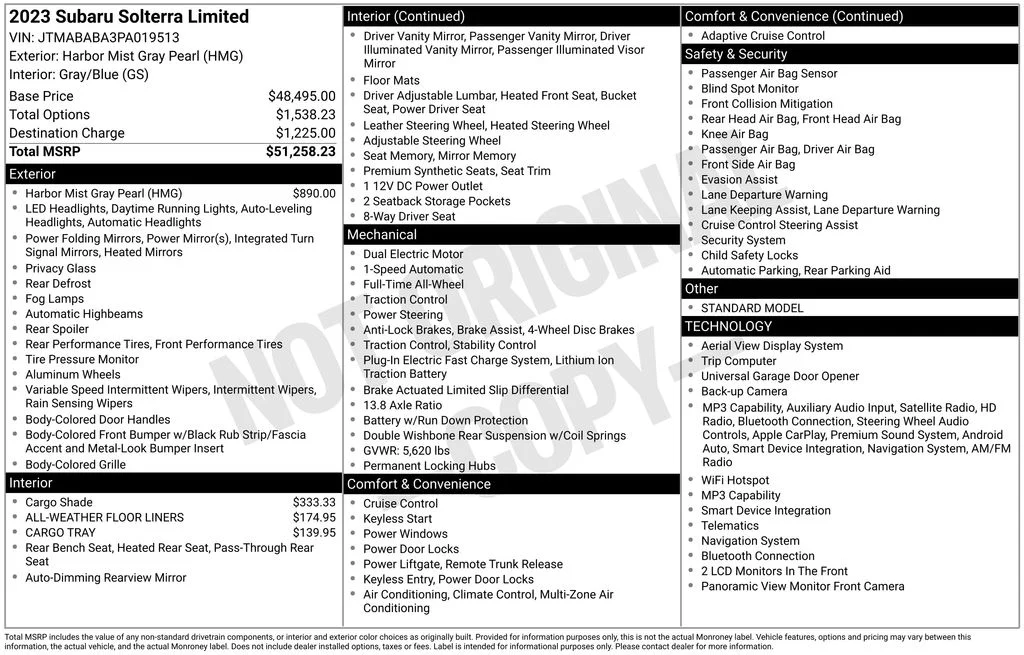 Used 2023 Gray Subaru Limited image 16