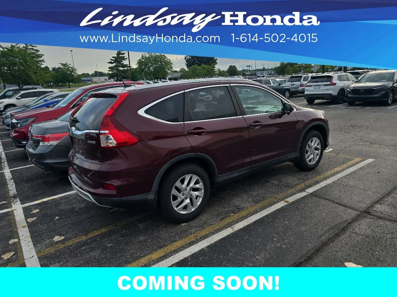 Used 2016 Basque Red Pearl II Honda EX-L image 3