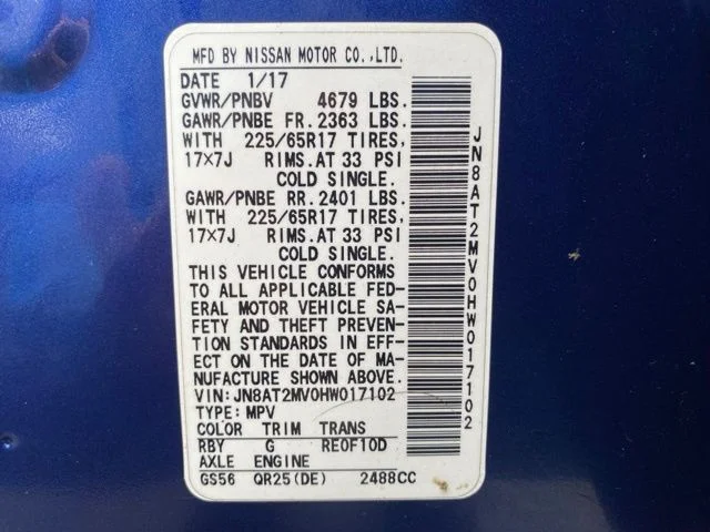 Used 2017 Caspian Blue Nissan SV image 49