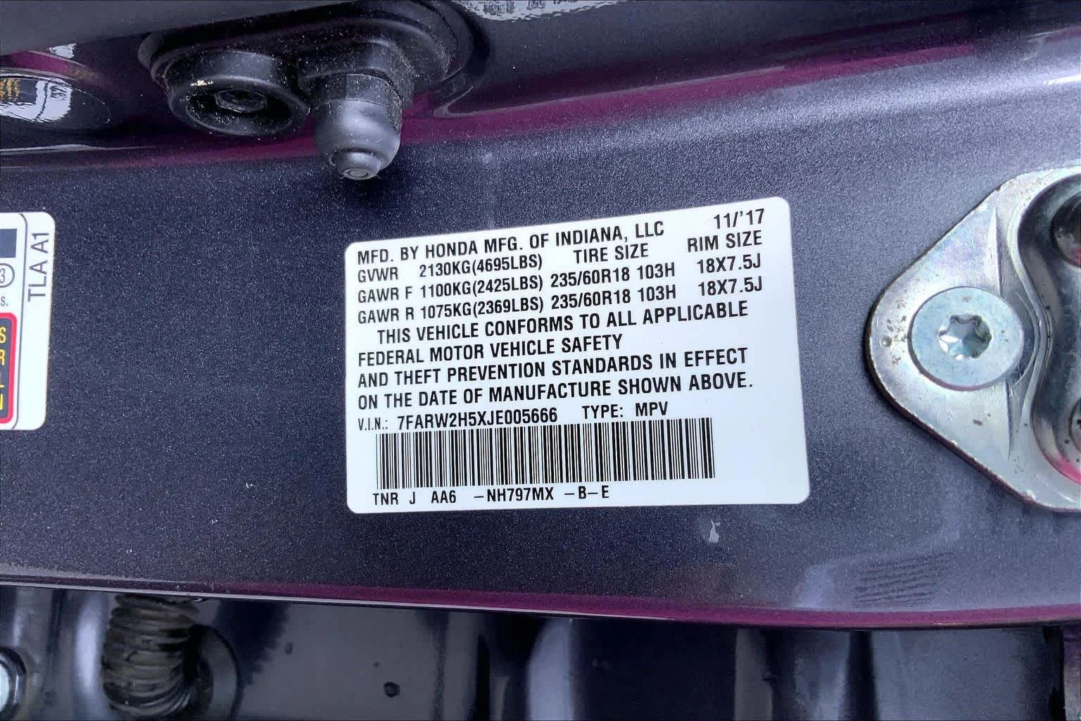 Used 2018 Modern Steel Metallic Honda EX image 34